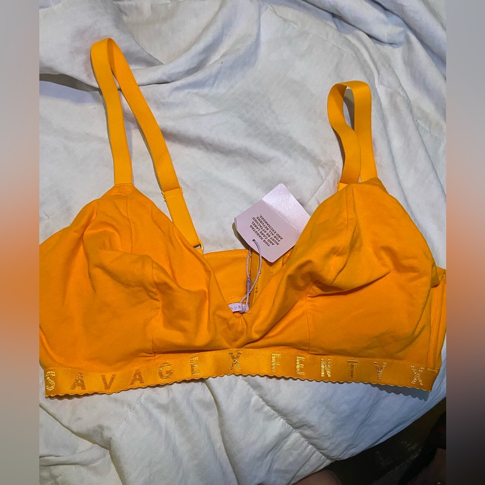 Savage X Fenty Orange and Yellow Wireless Bralette